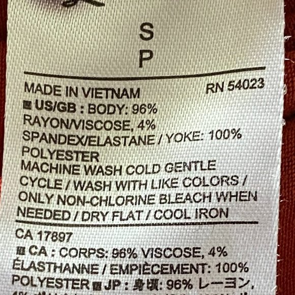 Banana Republic Cowl Neck Round Hem Top Burnt Orange Small - Picture 8 of 8